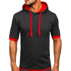 Nouvelle vente en gros vente chaude prix raisonnable séchage rapide sport tricoté hommes t-shirts à capuche meilleure qualité - Product Image 2