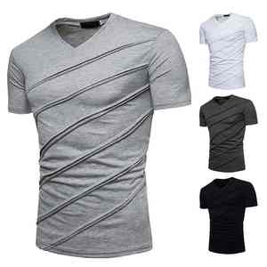 T-shirts en coton slim fit pour hommes personnalisés, logo décontracté, streetwear quotidien, vente en gros - Product Image 6