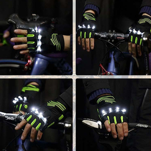 Venta al por mayor de Diseño Popular antideslizante Palma protectora Unisex medio dedo Racing Ciclismo-Guantes para la venta - Product Image 3
