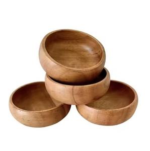 Ensaladera de madera ecológica duradera, acabado liso, disponible con logotipo de marca personalizado a precio mayorista - Product Image 2