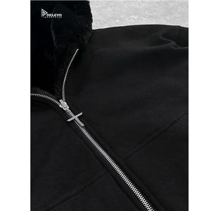 New Winter Trending Stylish Reversible <b>Men</b> <b>Zipper</b> <b>Hoodie</b> Custom Design Breathable Heavyweight GSM Fabric <b>Men</b> <b>Hoodie</b> - Product Image 4