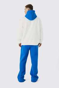 Ensemble sweat-shirt et pantalon de survêtement surdimensionné en coton 100% avec logo personnalisé, nouvelle couleur contrastée, pour homme et femme, hiver - Product Image 3