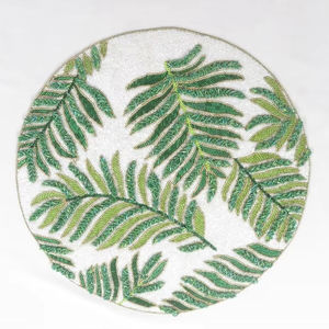 <b>Beaded</b> <b>Placemat</b> Handmade Round Charger for Luxury Dining & Holiday Decor Unique Piece Handmade <b>Beaded</b>, <b>Placemat</b>, Housewarming - Product Image 1