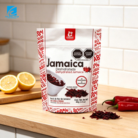 Sachet d'emballage mat sur mesure pour fruits déshydratés, pochette verticale avec fenêtre transparente pour snacks bio
