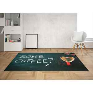 Tapis imprimé moderne, tapis couleur café, tapis à motifs d'amour, chenille, décoratif, salon, décoration intérieure, entrée, tapis en velours - Product Image 3