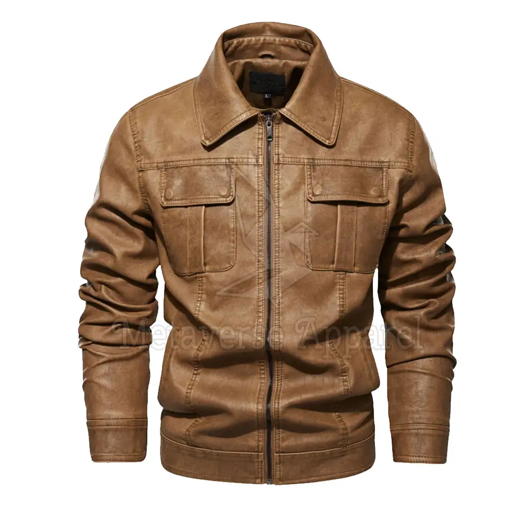 Hot Sale Genuine Men Leather Jacket Slim Fit Men Leather Jacket Customized Men Leather Jacket