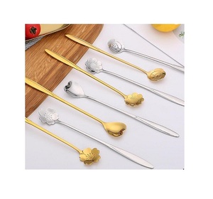 Cuchara Masala hecha a mano pura de diseño atractivo con diseños de asas Premium Juego de 4 tenedores y 4 cucharas de cobre a un costo extremo - Product Image 3