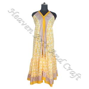 SD008 Saree / Sari / Shari vêtements indiens et pakistanais de l'Inde Hippy Boho longue Unique Cool Maxi indien Vintage Sari robe - Product Image 3