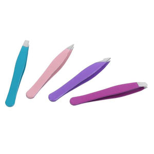 Pinces à épiler professionnelles en acier inoxydable à pointe inclinée, vente chaude, meilleures pinces à épiler pour les sourcils, pour une utilisation esthétique, prix bas, personnalisables - Product Image 2