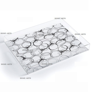 Bandeja de acrílico para servir alimentos con forma rectangular de calidad superior, bandeja para servir dulces y dátiles, ideal para los productos más vendidos. - Product Image 1