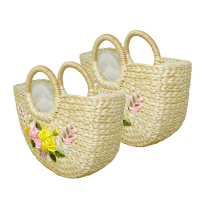 Hot Product <b>Large</b> Capacity Water Hyacinth <b>Hamper</b> Basket for Laundry or Bedding High Quality - Product Image 1