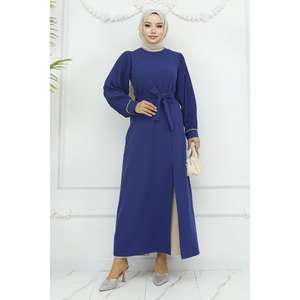 ชุดเซ็ต Indigo Ripped MSW19239-3 สไตล์ลำลองสำหรับใส่ทุกวัน เสื้อทอผสมสแปนเด็กซ์ คอกลม แขนยาว ผ้าโพลีเอสเตอร์ 100% ไซส์ XS ถึง 5XL ความยาวระดับกลาง สำหรับฤดูใบไม้ร่วง ลายโลโก้สีพื้น - Product Image 3