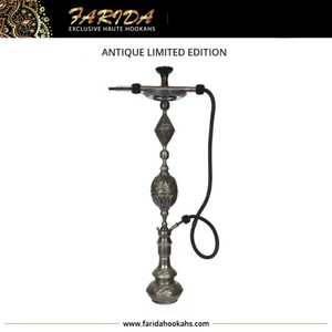 Set de Narguile Mini de Latón Martillado Egipcio de Edición Limitada de Lujo Farida, Reproducción Única con Accesorios de Manguera - Product Image 3