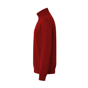 <b>Men</b> Full Zip Knit <b>Sweater</b> Stand Collar Casual Winter Jacket 100% Cotton Breathable Front Logo - Product Image 5