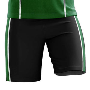 Uniformes de fútbol de la mejor calidad, conjuntos de camisetas, Camiseta verde y uniforme de fútbol de cuello redondo cómodo transpirable corto negro - Product Image 6