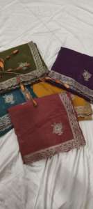 Soft Rich Shiny Dual Shaded Crunchy <b>Silk</b> Saree Along With Trendy - Product Image 6