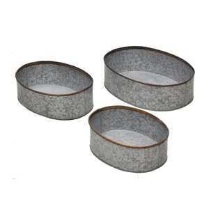 Customize Stylish Look Galvanized Iron Flower <b>Pot</b> Metal Planter Plant <b>Pots</b> Decoration Garden Flower Planters - Product Image 1