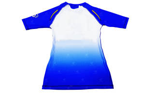 Camisa de compresión de invierno personalizada 100% poliéster Spandex tela Simple frente buen precio sublimación entrelazado tela corta - Product Image 2