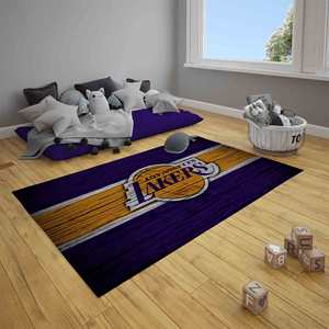 Tapis imprimé unique : antidérapant, fin, pour la décoration de la cave des hommes, le basketball, le couloir, la salle de sport, la fête de déménagement, violet, pour mariage, avec poils doux - Product Image 2