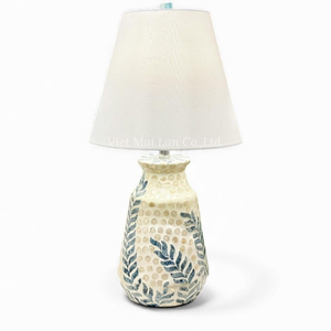 Lámpara de Mesa de Nácar Hecha a Mano al por Mayor, Iluminación Decorativa con Incrustaciones de Concha para Decoración de Interiores - Product Image 2