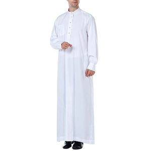 Vêtements islamiques pour hommes saoudiens, jubah à manches longues, thobe, vente chaude, jubba arabe avec logo personnalisé - Product Image 6