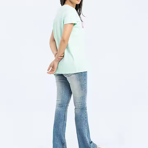 Camiseta Personalizable de Poliéster/Algodón, Estilo Hip-Hop, Corte Regular, Estilo Urbano Americano, Casual, con Logotipo Estampado en la Parte Delantera - Product Image 4