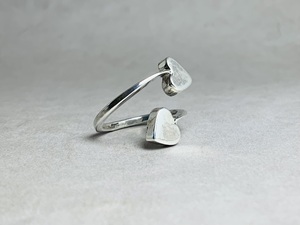 Anillos de pareja de doble Corazón de estilo moderno de Plata de Ley 925, joyería de moda de alta calidad con incrustaciones de ajuste, uso de dedos - Product Image 5
