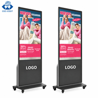 Écran d'affichage publicitaire commercial ZDHQ sur pied pour affiches vidéo dans les couloirs des centres commerciaux