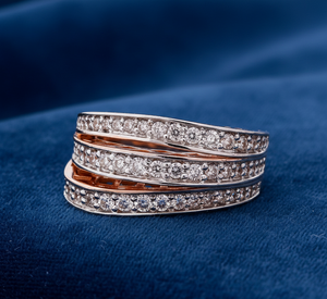 แหวนผู้ชายหลายวงสีโรสโกลด์ระดับพรีเมียม ของขวัญวันครบรอบ - Product Image 4