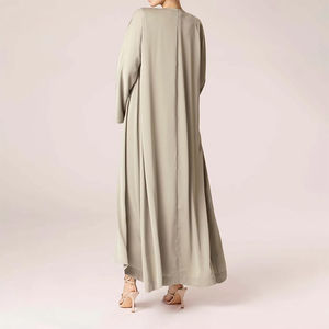 Abaya Femme Léger Respirant Luxe Femme 2 Pièces Ensemble Abaya Élégant Modeste Vêtements Musulmans Abaya - Product Image 5