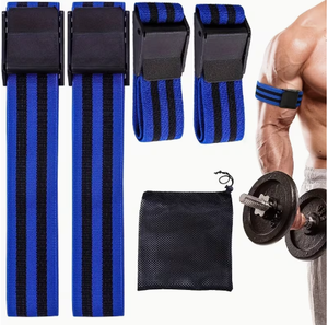 Sangle de soutien du coude réglable pour la musculation, la force athlétique, les hommes, bleu, rouge, fermeture à boucle et crochet, protection antidérapante - Product Image 3