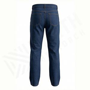 Latest Men's Customized Logo High Quality Distressed Stretch Denim Cargo Pants <b>Elastic</b> Waist Breathable Fabric Customized Color - Product Image 2