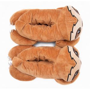 SLOFFIES Pantoufles en peluche douces taille unique pour adultes, pantoufles chaudes d'extérieur à bout fermé avec semelle intérieure en PVC antidérapante - Product Image 3