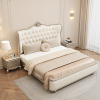 Lit double en bois massif pour chambre principale, style européen moderne et minimaliste, lit king-size, meubles de chambre en bois massif