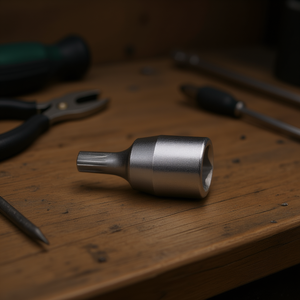 Chrome-Plated 1/4\" Female Square Drive <b>Socket</b> Wrenches with Burnished Inserts for Pentalobe Screws - Product Image 3