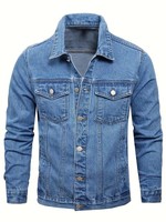 Veste en jean pour homme personnalisable 100% coton, qualité supérieure, respirante, vêtements d'extérieur décontractés pour homme en coton pour l'hiver