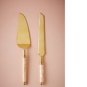 ที่เสิร์ฟเค้กโลหะทำมือมีดเค้กงานออกแบบทำด้วยมือมีดตัดเค้กโลหะ - Product Image 2