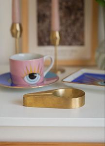 Premium Polished Brass <b>Ashtray</b> With Smooth Finish Ideal For Gifting Purpose And Sophisticated Decor Enthusiasts - Product Image 2