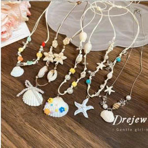 Vietnam Handmade Snail Shell <b>Necklace</b> Natural Shell Jewelry For Beach Style - Product Image 2