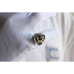 Bague Chevalière Unisexe Faite à la Main en Argent Sterling 925, Motif Dante Alighieri, Bijou Artisanal Chrétien Renaissance, pour Mariage et Fête, Noir - Product Image 6