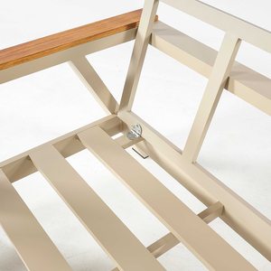 Mobilier d'extérieur de luxe tout temps, balançoire de jardin en bois massif et ensemble de salon de terrasse en teck d'angle sectionnel pour hôtels et jardins - Product Image 4