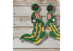 Boucles d'oreilles personnalisées en perles faites à la main Gameday Trendy Professional Luxury Baseball Soccer Basketball Designs Eco-Friendly High - Product Image 2