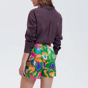 Pantalones cortos de sublimación de cintura alta para mujer Logotipo personalizado Gimnasio Pantalones cortos de yoga Pantalones cortos de entrenamiento sexy suave para correr - Product Image 3