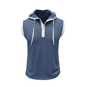 เสื้อฮู้ดออกกำลังกายแบบไม่มีแขนสำหรับผู้ชาย ออกแบบมาเพื่อการฝึกซ้อมหนัก ฟิตเนส เพาะกาย และไลฟ์สไตล์แอคทีฟ - Product Image 2