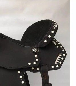 Selle de cheval en cuir fabriquée à la main de qualité supérieure | Style occidental et anglais, ultra confortable, durable, parfaite pour le trail et l'entraînement - Product Image 4