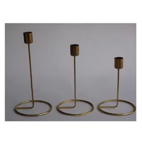 Candle Holder Gold Geometric Design Metal Durable Home Decoration European Handmade <b>Wedding</b> Holiday Votive Stands <b>Top</b> Trending - Product Image 3