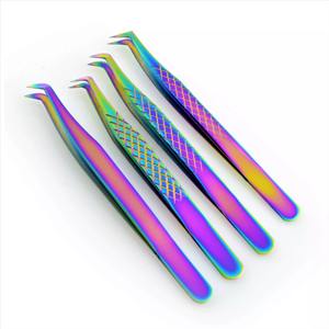 เพชรจับคุณภาพระดับมืออาชีพต่อขนตาแหนบสแตนเลสหลายรุ้งพลาสม่าเคลือบ11.5เซนติเมตร12.5เซนติเมตร - Product Image 5