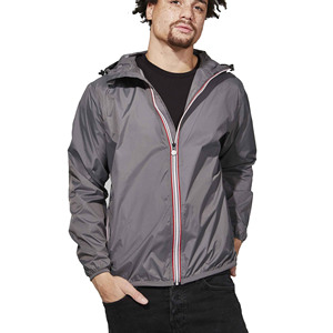 Men's Lightweight Nylon Windbreaker Waterproof Hooded Rain Jacket Contrasting Colors for Winter High Street Wholesale for - Product Image 2