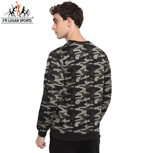 Sweat-shirt à col roulé pour homme, Style camouflage, 2022 coton haute qualité, en tissu polaire, FM LOGAN, SPORTS, 100% - Product Image 3
