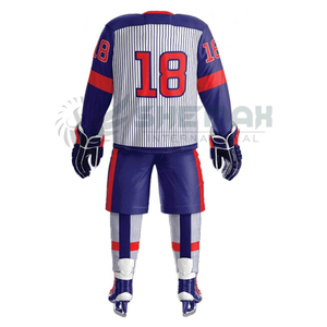 Wholesale Custom OEM Services Breathable Premium Quality Unisex Sublimated <b>Mesh</b> Ice Hockey Uniform Ice Hockey Jerseys <b>Pants</b> Sets - Product Image 4